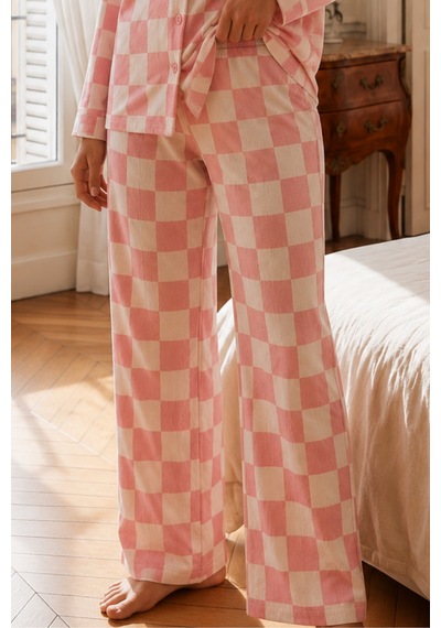 Norcia Sports Kadın Relax Fit Düğme Pembe Pijama Takımı Çok Renkli - 929323035 Çok Renkli - 929323035 Çok Renkli