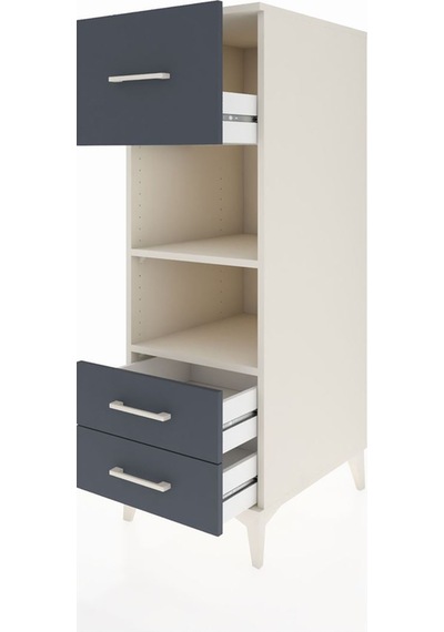 Kronos Dolap 2 Raflı 3 Çekmeceli 44x59x134 Aytaşı-antrasit Aytaşı