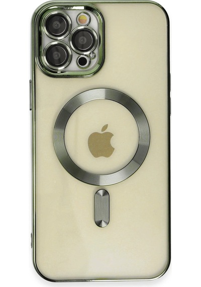 Hnrlıshp Newface Apple iPhone Uyumlu  12 Pro Max Kılıf Kross Magneticsafe Kapak - Koyu Yeşil