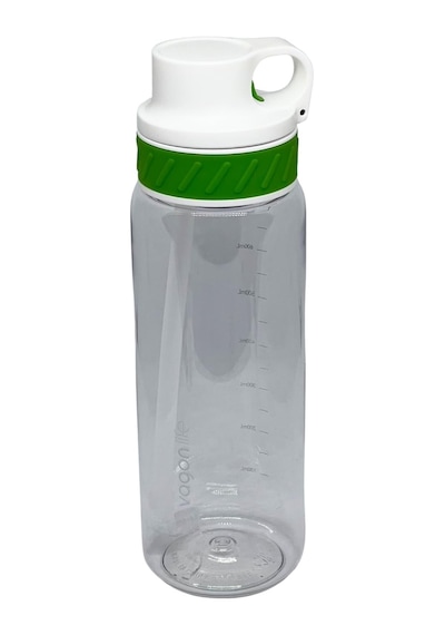 Vagonlife 800ml Pipetli/pipetsiz Kullanım Şeffaf Gövdeli Tritan Su Matarası Beyaz-yeşil 0
