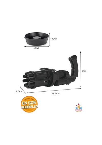 Baloncuk Atan Minigun Tabanca - Çocuklar İçin Eğlenceli Oyuncak