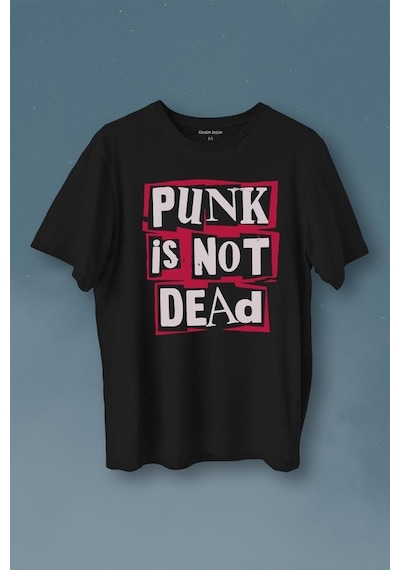 Punk Is Not Dead Rock Grunge Music Müzik Baskılı Tişört Unisex T-shirt 001