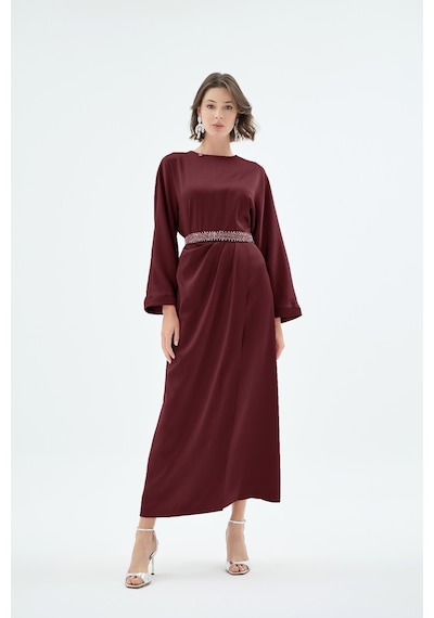Senna 30029 Reyna Elbise Bordo Bordo