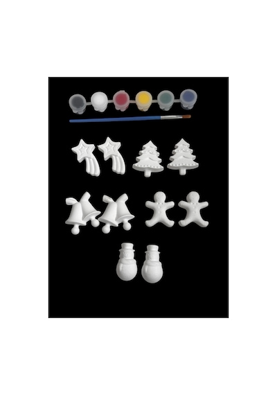 Yılbaşı Noel Boyama Seti,dıy, Taş Boyama Seti, Kardan Adam, Kurabiye Adam,çan,çam Ağacı