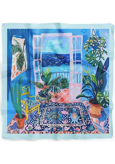 Vista Desen 55x55cm Bandana/fular Çok Renkli