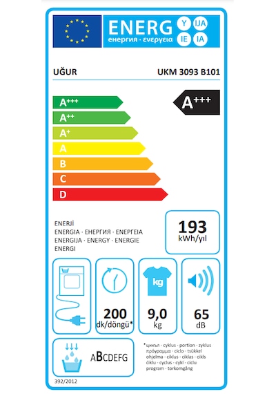 Uğur UKM 3093 B101 9 KG Isı Pompalı Çamaşır Kurutma Makinesi