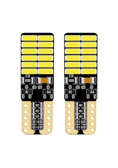 24 Ledli Dipsiz T10 Park Ampulü 12v Beyaz Işık 2 Adet