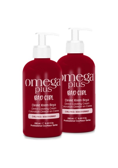 Omega Plus Bad Girl Biber Kırmızısı 2li Saç Boyası Seti 2 250ml