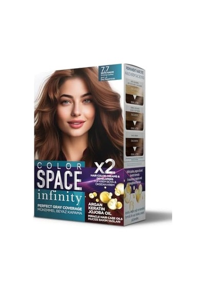 Space Infınıty Set Saç Boyası 7.7 Işıltılı Kahve