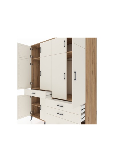 Kronos Gardrop 5 Raflı 4 Çekmeceli 2 Askılı 176x59x221 Çam-aytaşı Aytaşı Kronos Gardrop 5 Raflı 4 Çekmeceli 2 Askılı 176x59x221 Çam-aytaşı Aytaşı