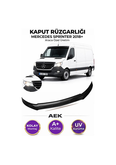 Mercedes Sprinter 2018+ Araca Özel Üretim "4mm" Kaput Rüzgarlığı