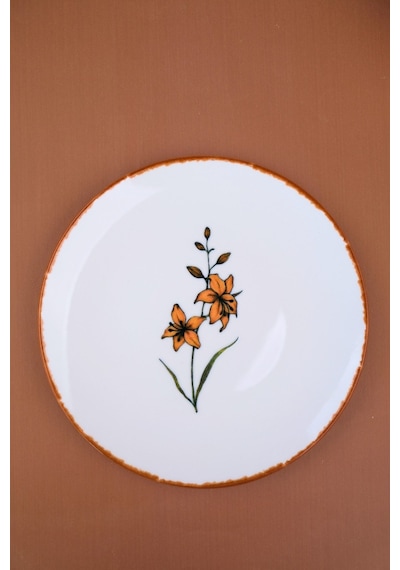 Tabak Evi Porselen Azelya Düz Tabak 19,50cm Aly2 Tekli Krem
