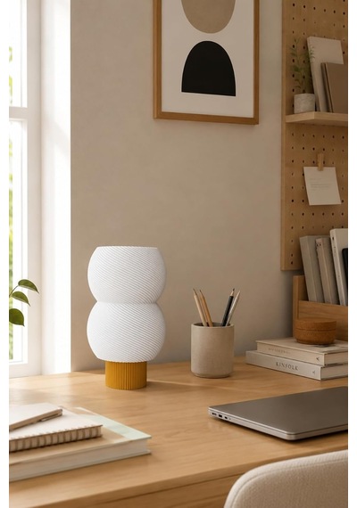 Nido Dekoratif Masa Lambası, E14 Led Uyumlu Modern Abajur Altın Sarı Diğer