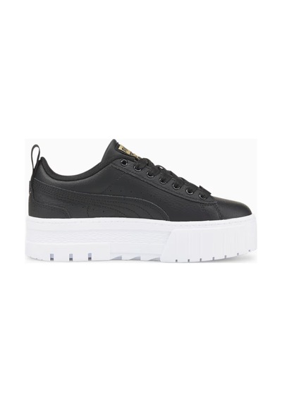 Puma Mayze Leather Kadın Deri Sneaker Black Black