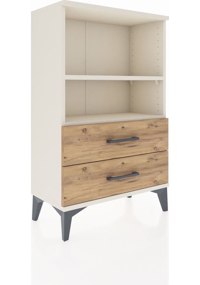 Arges Komodin 2 Raflı 2 Çekmeceli 60x30x96 Aytaşı-çam Aytaşı