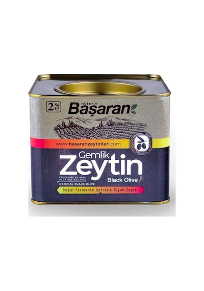 Başaran Gemlik Yağlı Süper Siyah Zeytin 2 KG