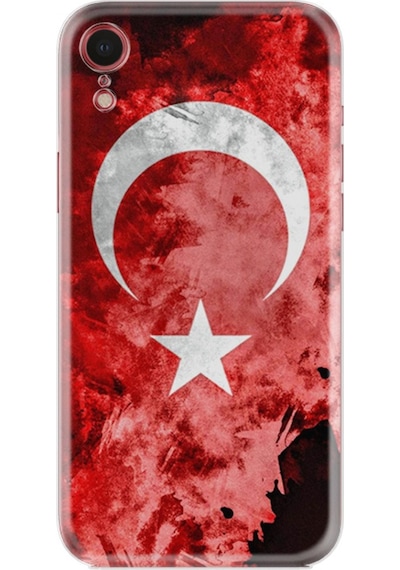 Apple Uyumlu iPhone XR Kılıf Resimli Silikon Şanlı Türk Bayrağı 3 1395