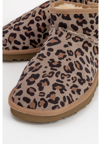 Luvishoes Luvi Shoes Zaz Kum Desenli Hakiki Deri Kadın Bilekte Bot Kum Rengi