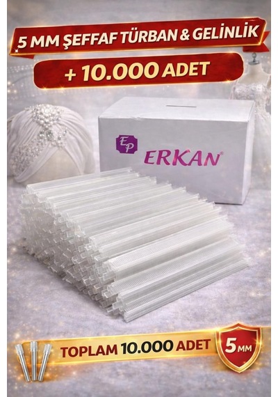 5 Mm Gelinlik Türban Kılçığı Şeffaf Renk 1 Kutu Genel