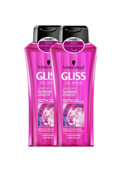 Supreme Length Saç Bakımı Şampuan, 400 Ml X 2, Keratin Serum Ve Mikro Onarıcı Yağ 101235102336