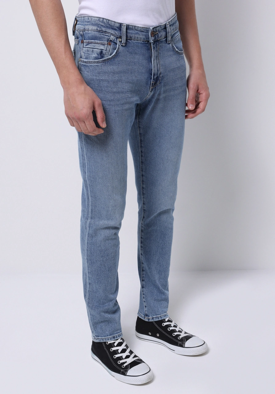 Colin's Colins Slim Fit Fermuarlı Erkek Mid İndigo Denim Jean Pantolon Cl1074724 Q1.v1 Dn44232 Denim