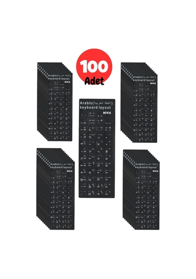 Mn6 Map01 Arapça Klavye Etiketi/silinmez-100 Adet/notebook-pc Uyumlu/arapça Klavye Sticker