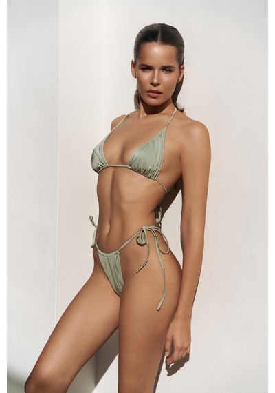 Mai Collection Mai Studios Co. Cahya Bağlamalı Yeşil Üçgen Bikini Üstü Yeşil