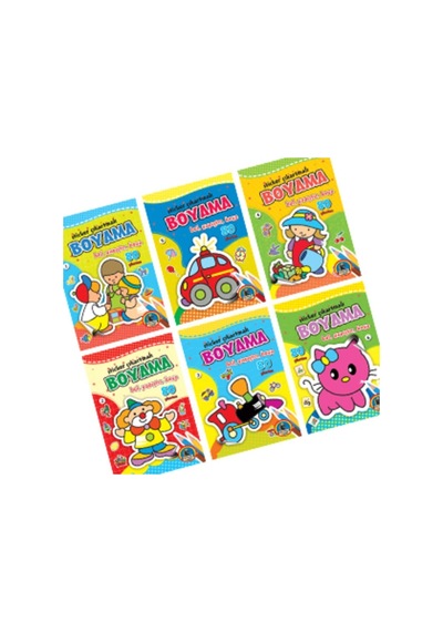 Sticker Çıkartmalı Boyama 6 Kitap Takım