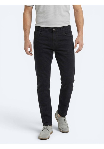 Kip Lacivert Dokuma Slim Fit Spor Pamuk Karışımlı Pantolon