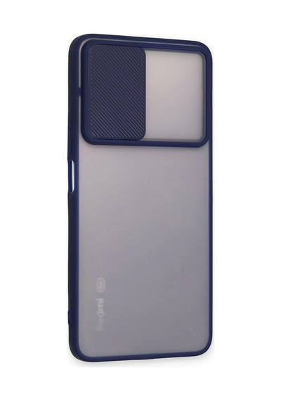 Newface - 858 - Xiaomi Redmi Note 11t Kılıf Palm Buzlu Kamera Sürgülü Silikon - Csmo-tex - - Lacivert