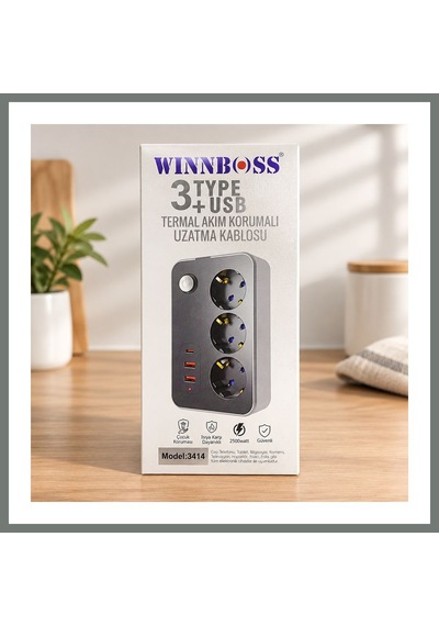 Bezos Termal Akım Korumalı 3 Prizli Usb'li Priz Mmbz Diğer