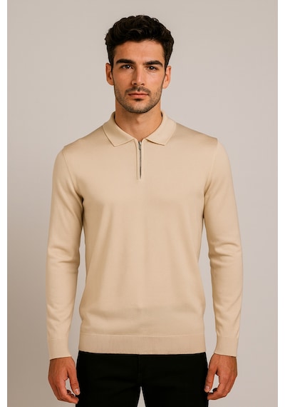 Ncs Jeans Erkek Triko Polo Yaka Bej 3773 Bej