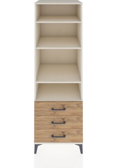 Kronos Dolap 4 Raflı 3 Çekmeceli 60x59x182 Aytaşı-çam Aytaşı
