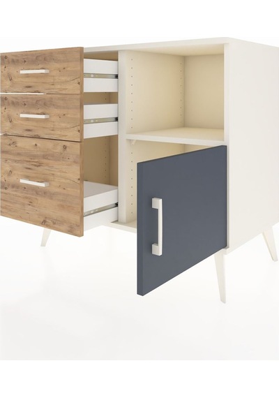 Hyperion Şifonyer Tek Raflı 3 Çekmeceli Tek Kapaklı 88x44x80 Aytaşı-antrasit/çam Antrasit/çam Hyperion Şifonyer Tek Raflı 3 Çekmeceli Tek Kapaklı 88x44x80 Aytaşı-antrasit/çam Antrasit/çam