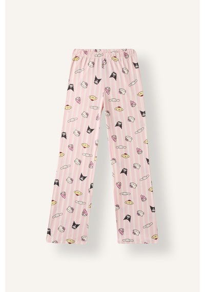 Defacto Hello Kitty And Friends Baskılı Uzun Kollu 2li Pijama Takımı Kız Çocuk I1876a826auer105 Ekru-er105