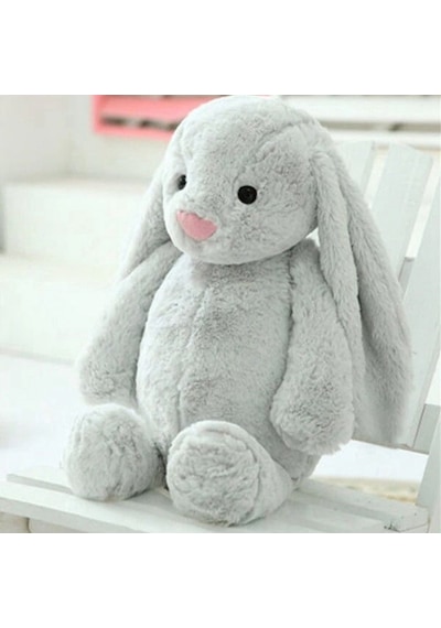 Uyku Arkadaşım Uzun Kulak Bunny Peluş Tavşan 65 Cm Gri