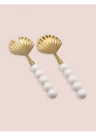 The Mia Ckb0281 Ostrica Salata Servis Takımı 2 Parça Gold