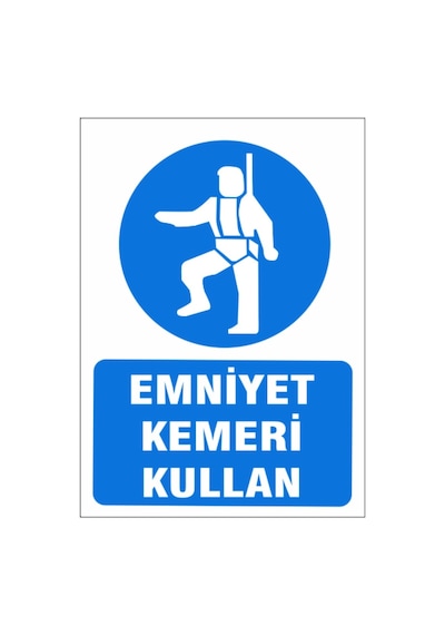 5 Adet Emniyet Kemeri Kullan Uyarı Levhası