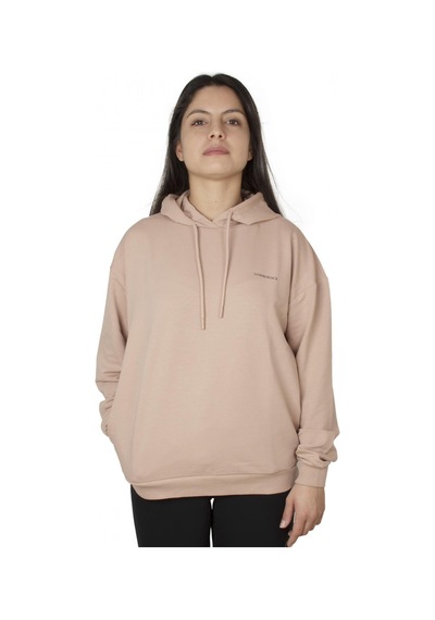 Lumberjack Sn80 Basic Hoodie Sweat Pudra Kadın Sweatshirt Pudra