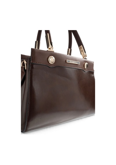 Silver & Polo Silver Polo Kahve - Kahve Düz Cilt Kadın El Çantası Sp1292 Kahverengi