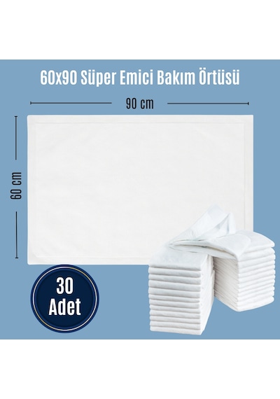 Hasta Bakım Yatak Koruyucu Örtü 60x90 cm 30 Adet – Sıvı Geçirmez,  Yüksek Emicilik