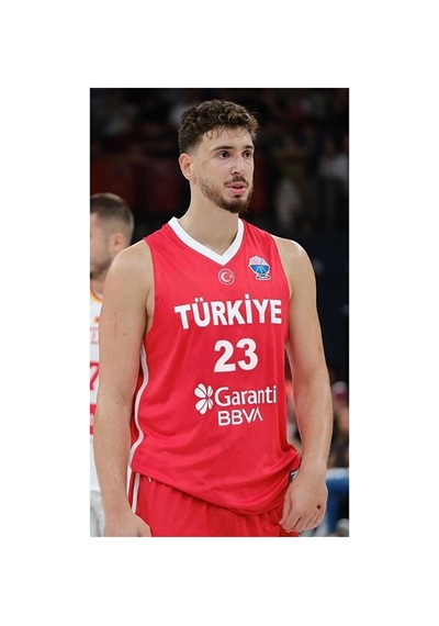 Türkiye Basketbol Milli Takımı Alperen Şengün Forması Kırmızı Çok Renkli