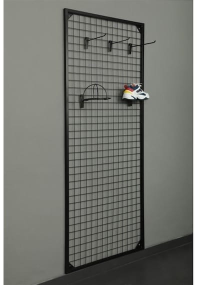 Rafburada Sık Telli Tel Raf - Tel Pano Stand, Duvar Askılığı 120x120 cm