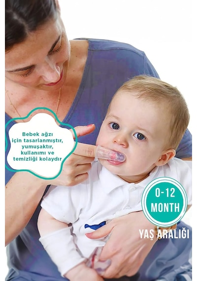 Mucit Home Slikon Parmak Bebek Diş Kaşıyıcı Ve Şeffaf Renk Yumuşak Fırça Kutulu Erkek Ve Kız Çocuk