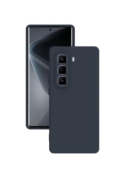İnfinix Hot 50 Pro Plus Kılıf Kamera Korumalı Silikon Rubber Arka Kapak Lacivert