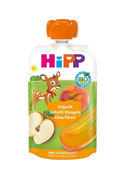 Hipp Organik Şeftalili Mangolu Elma Püresi 100 Gr