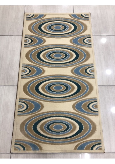 Saray Halı Vizyon 11169 Rm 80X150 Krem Mavi Küçük Ölçü Halı !