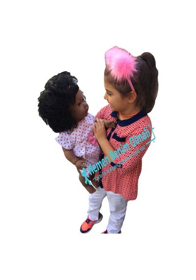 Türkçe Konuşan Afro Oyuncak Bebek 60 CM
