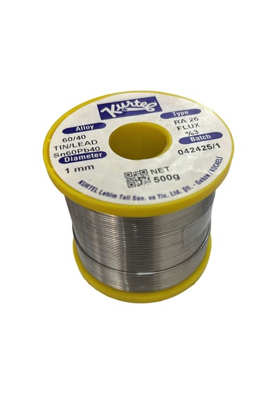 Kurtel 60/40 Lehim Teli 1 Mm 500 G Sn60pb40 Ra26 %3 Flux