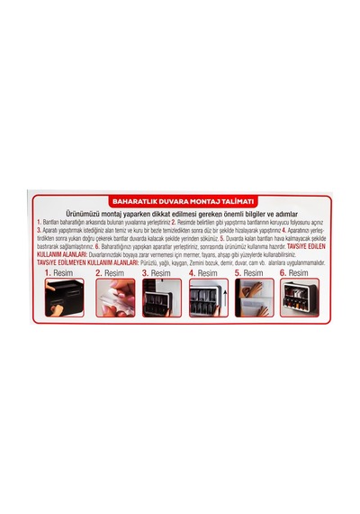 0439 9 Lu Standlı Kendinden Yapışkanlı Kaşıklı Kapaklı Baharatlık Takımı - Cappucino Beyaz Çok Renkli